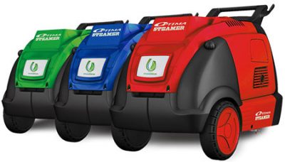 optima steamers dmf in green, blue and red